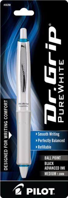 Promotional Pilot Dr. Grip Pure White Advanced Ink Pens