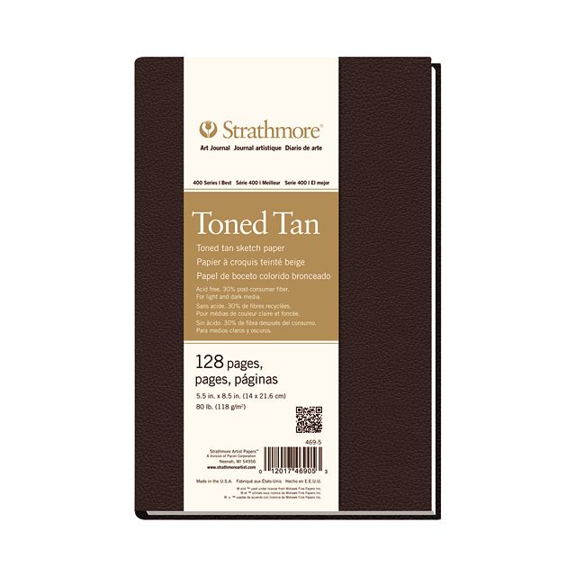 ART JOURNAL HARDBOUND TONE TAN 5.5X8.5
