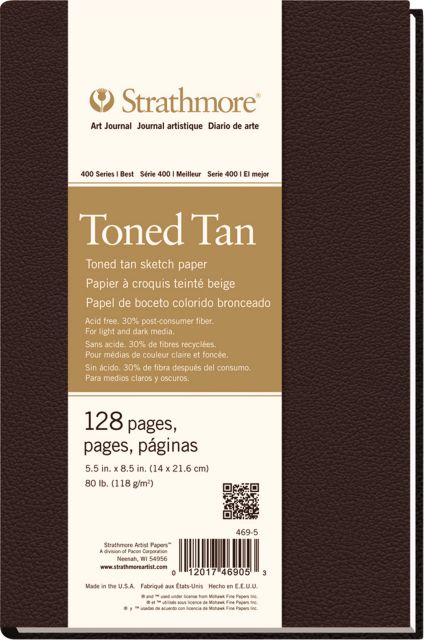 ART JOURNAL HARDBOUND TONE TAN 5.5X8.5