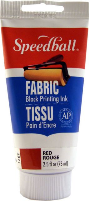 BLOCK PRINTING INK FABRIC 2.5OZ RED