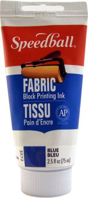 BLOCK PRINTING INK FABRIC 2.5OZ BLUE