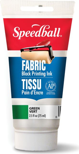 Block Printing Ink Fabric 2.5OZ Green