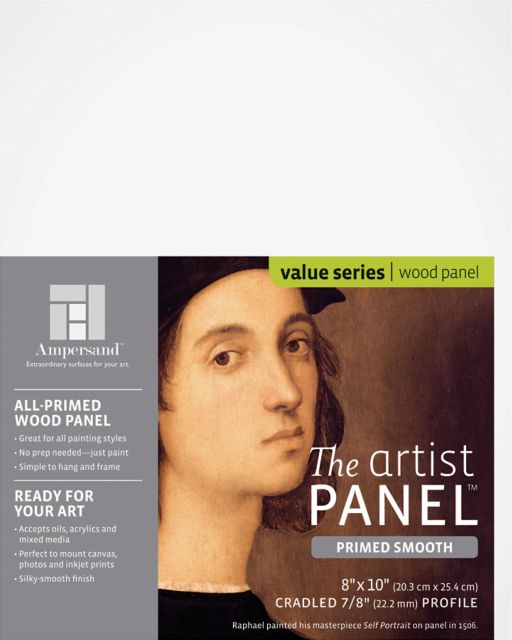 ARTIST PANEL PRIMED SMOOTH 7/8 INCH CRADLE 8X10