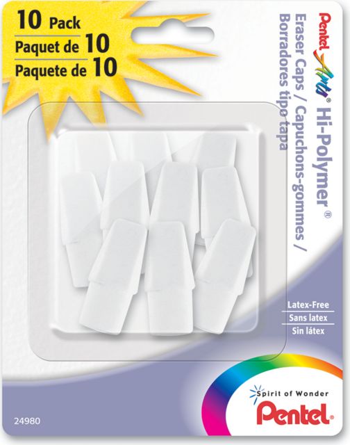 HIGH POLYMER ERASER WHITE 10-PACK