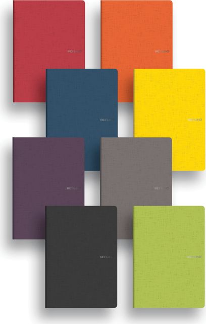 ECOQUA NOTEBOOK GLUE BOUND DOT GRID BLUE A4