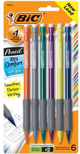 BIC Pencil Xtra Comfort Mechanical Pencils .7MM 6Pk BiC Grip: Lenoir-Rhyne  University Bookstore