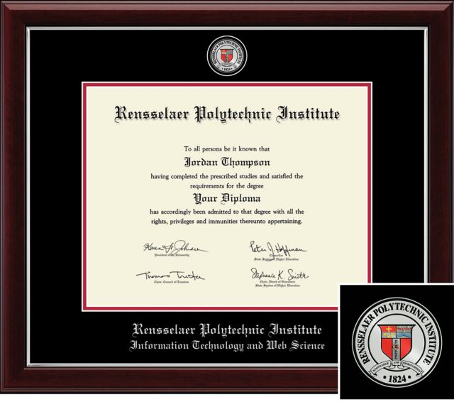 Church Hill Classics Masterpiece Diploma Frame. Information Technology and Web Science - ONLINE ONLY