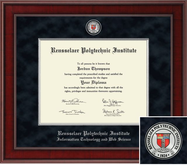 Church Hill Classics Presidential Diploma Frame. Information Technology and Web Science - ONLINE ONLY
