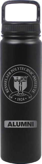 24 oz Matte Black Stainless Steel Water Bottle Alumni