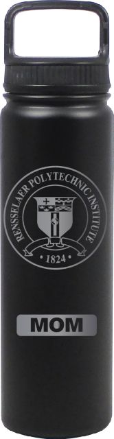 24 oz Matte Black Stainless Steel Water Bottle Mom