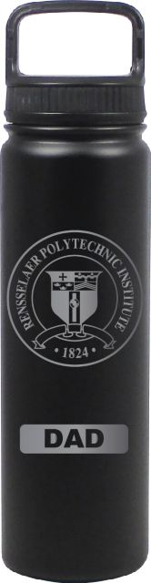 24 oz Matte Black Stainless Steel Water Bottle Dad
