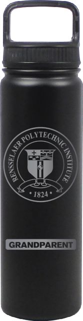 24 oz Matte Black Stainless Steel Water Bottle Grandparent