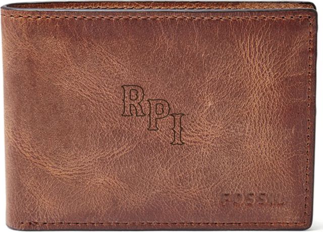 Fossil Leather Derrick Front Pocket Bifold - Brown - ONLINE ONLY