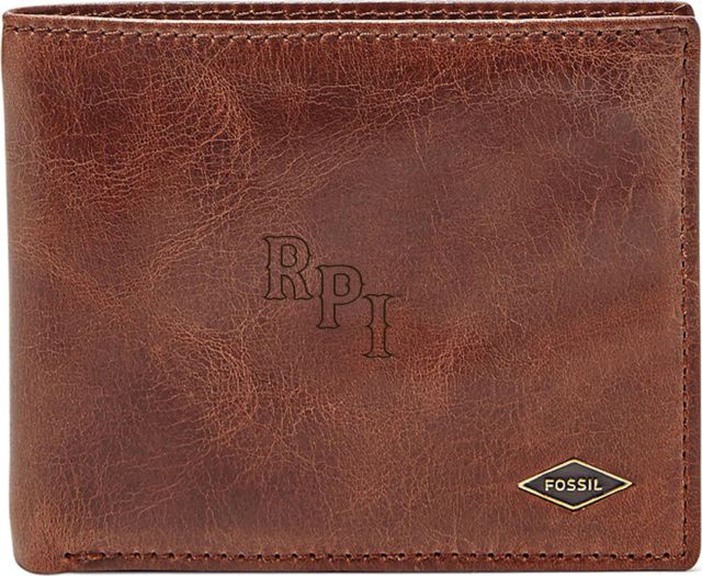 Fossil Leather Ryan RFID Flip ID Bifold - Dark Brown - ONLINE ONLY