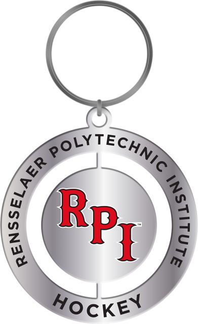 Rensselaer Polytechnic Institute Hockey Spinner Keychain