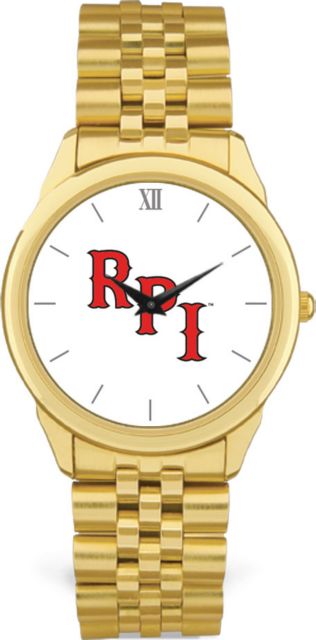 CSI Men's Gold Rolled Link Wristwatch  (Gift Box) With Colored Medallion - ONLINE ONLY