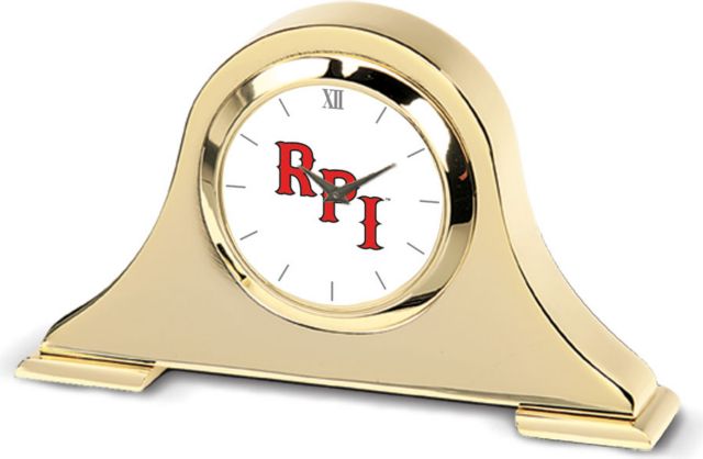 CSI Gold Napoleon Desk Clock With Colored Medallion - ONLINE ONLY