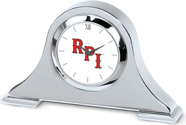 CSI Silver Napoleon Desk Clock With Colored Medallion - ONLINE ONLY