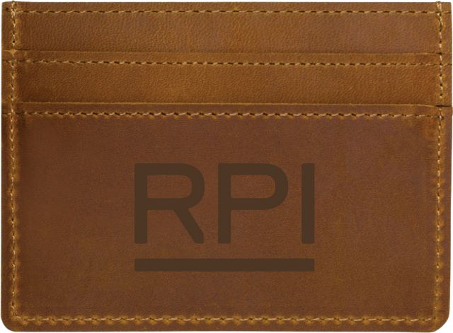 Rensselaer Polytechnic Institute Leather Card Holder