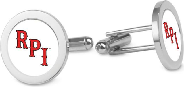 CSI Silver Cufflinks (Gift Boxed) With Colored Medallion - ONLINE ONLY