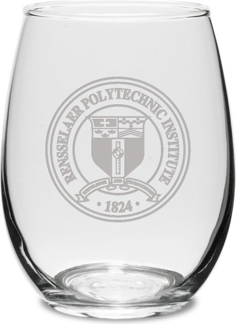 Rensselaer Polytechnic Institute 15 oz. Stemless Wine Glass