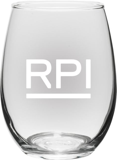 Rensselaer Polytechnic Institute 15 oz. Stemless Wine Glass