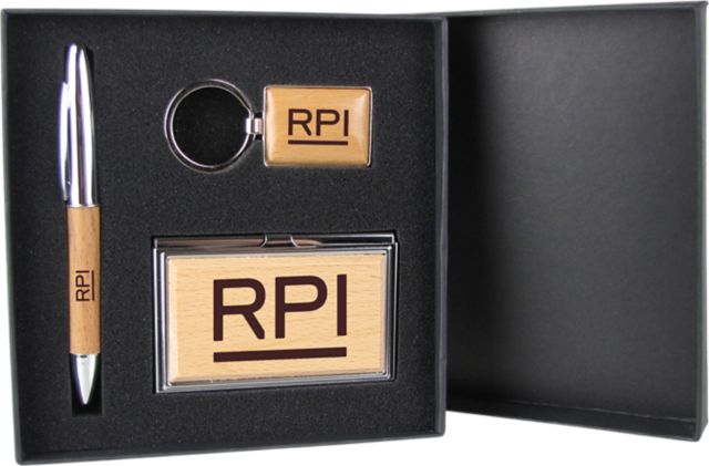 Rensselaer Polytechnic Institute Engineers Gift Set - Pen, Keychain, and Card Holder
