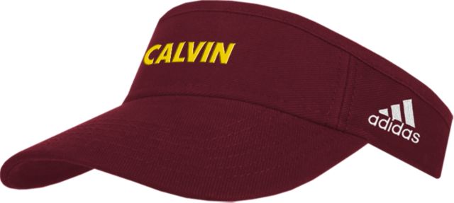 Calvin University 150th Anniversary Adidas Burgundy Adjustable Visor Calvin Wordmark - 150th Anniversary - ONLINE ONLY