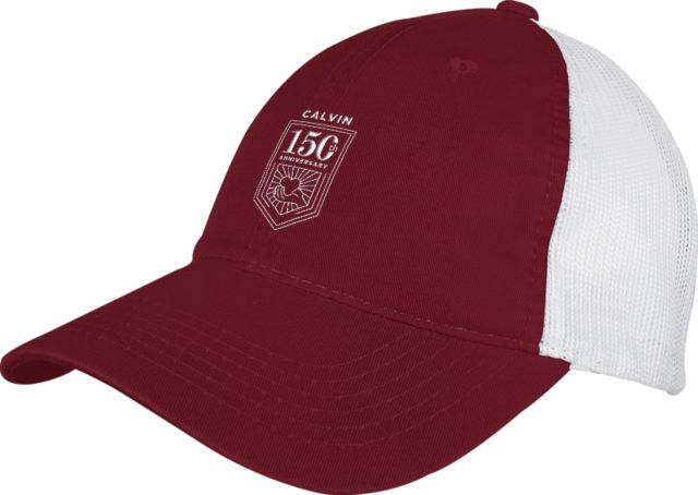 Calvin University 150th Anniversary Mesh Back Unstructured Low Profile Hat 150th Anniversary Badge - ONLINE ONLY