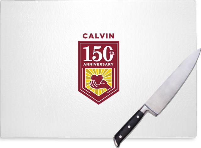 Calvin University 150th Anniversary Cutting Board 150th Anniversary Badge - ONLINE ONLY