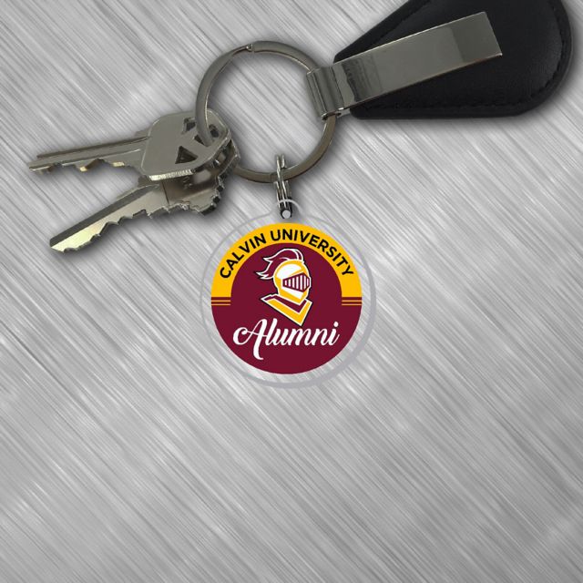 Calvin University Knights Laser Cut Keychain