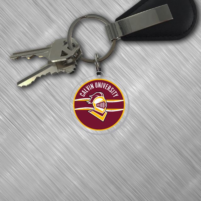 Calvin University Knights Laser Cut Keychain