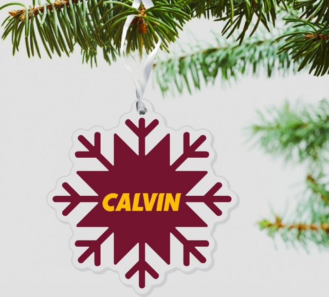 Calvin University 3'' x 4'' Etched Ornament