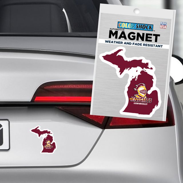 Calvin University State 4'' x 4'' Magnet