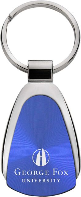 George Fox University Teardrop Keychain