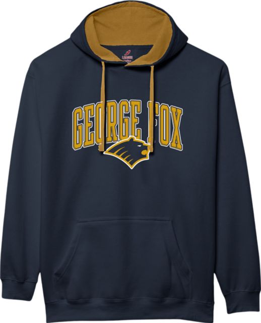 George Fox University Bruins Colorblock Hooded Sweatshirt