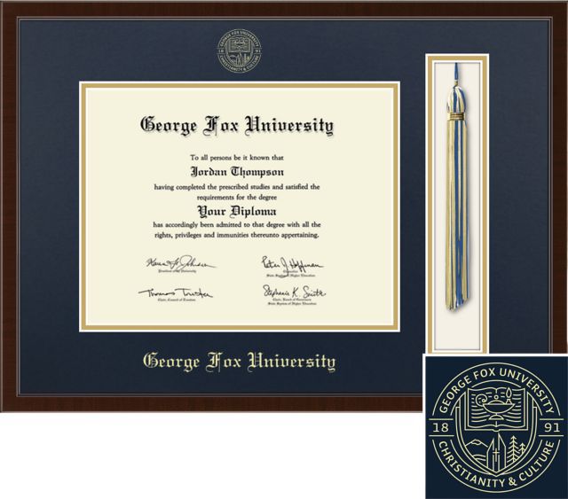George Fox University Church Hill Classics, Tassel; 8.5x10 H Bachelors, Diploma Frame - ONLINE ONLY
