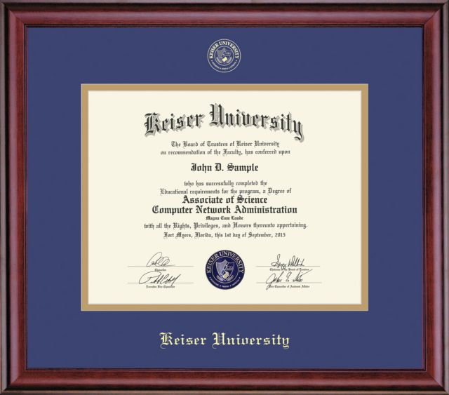 Keiser University 8.5'' x 11'' Classic Diploma Frame