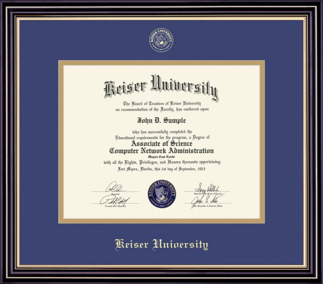 Keiser University 11'' x 14'' Prestige Diploma Frame