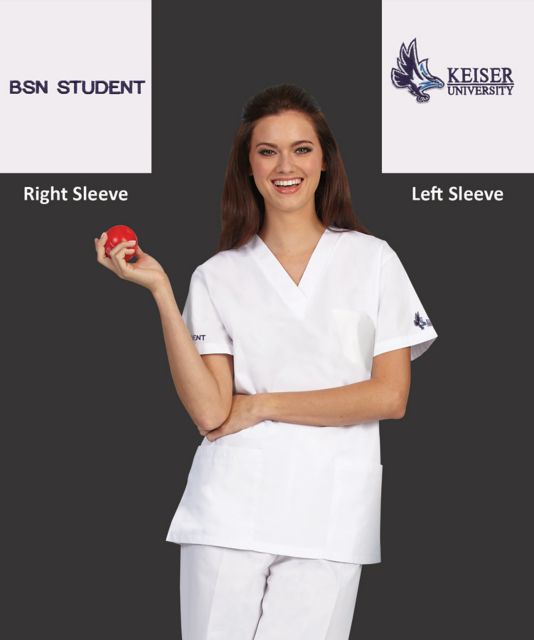 Fashion Seal Healthcare White V-Neck 4XL