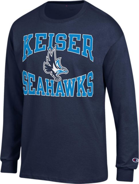 Keiser University Seahawks Long Sleeve T-Shirt | Champion | Navy | XLarge