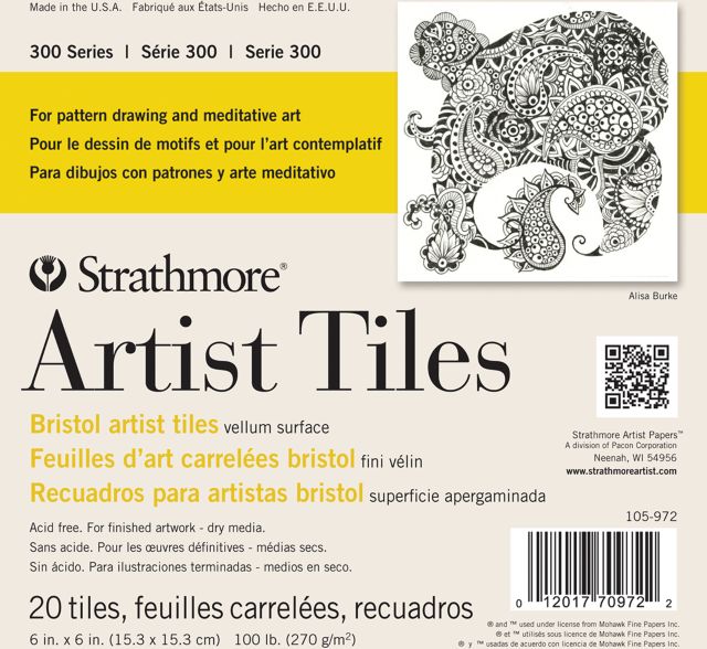 ARTIST TILES VELLUM BRISTOL PAD 6X6 20 SHEETS