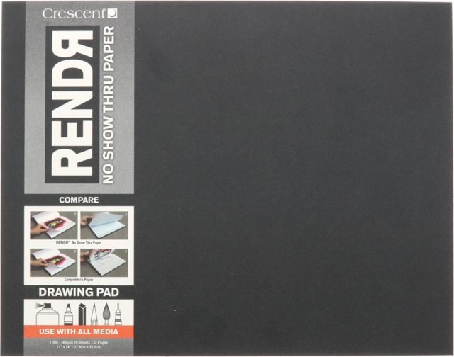 Rendr Drawing Pad Tapebound 11X14 16 Sheets