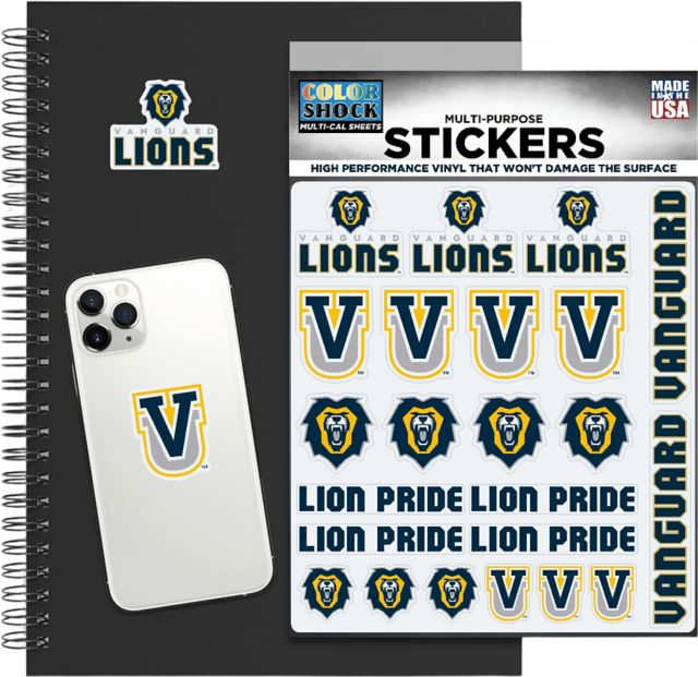 Vanguard University Lions Sticker Sheet