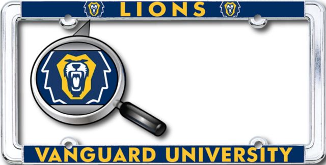 Vanguard University Lions Thin Dome License Plate Frame