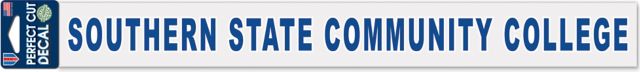 Southern State Community College 2'' x 17'' Perfect Cut Decal