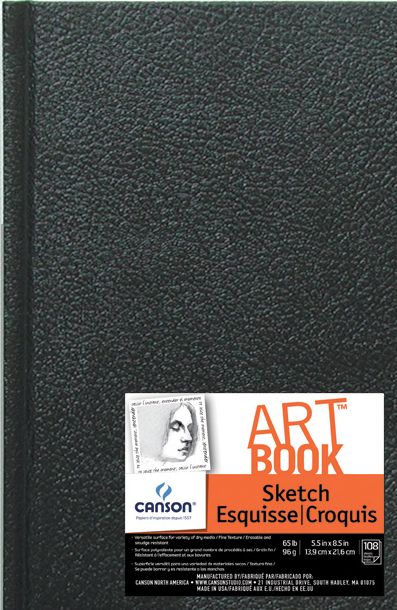 SKETCH BOOK HARDBOUND 5.5X8.5 108/SHEETS