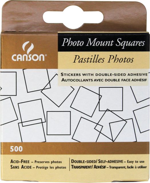 PHOTO SQUARES CLEAR ADHESIVE 500/PK