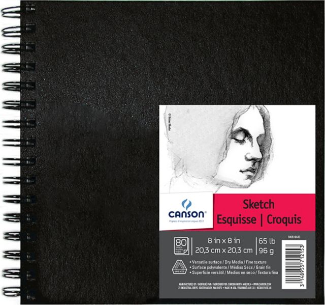 SKETCH BOOK WIRE BOUND 8X8 80 SHEETS