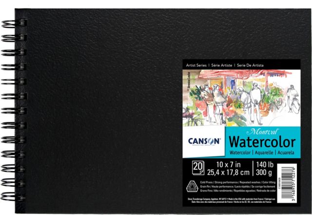 MONTVAL WATERCOLOR FIELD SKETCHBOOK 10X7 20 SHEETS